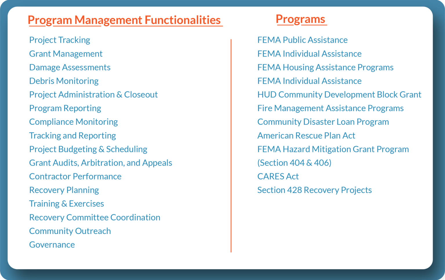 Recovery Program Management CloudBased Software